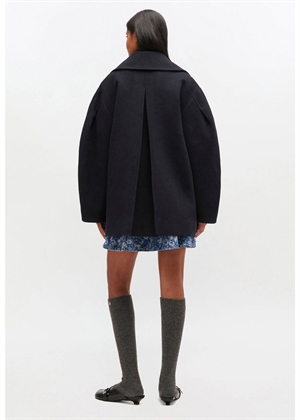 Peacoat wool midi coat Sky Captain W0803 Ganni 